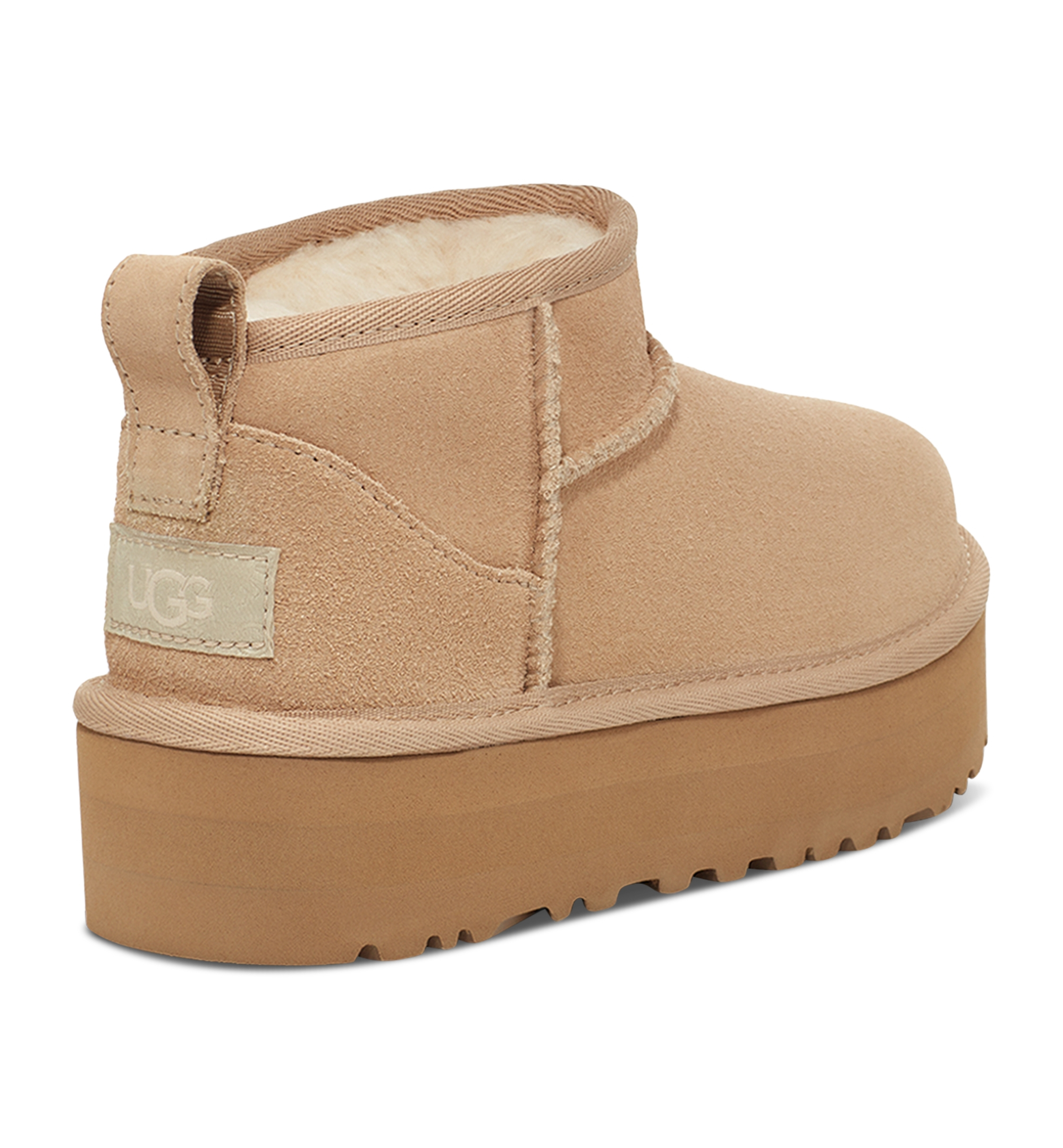UGG® Kids Classic Ultra Mini Platform Booties - Sand