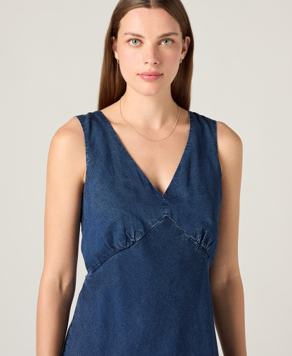 Levi's Premium Women's Brita V-Neck Sleeveless Slip Dress - Dancing Stars