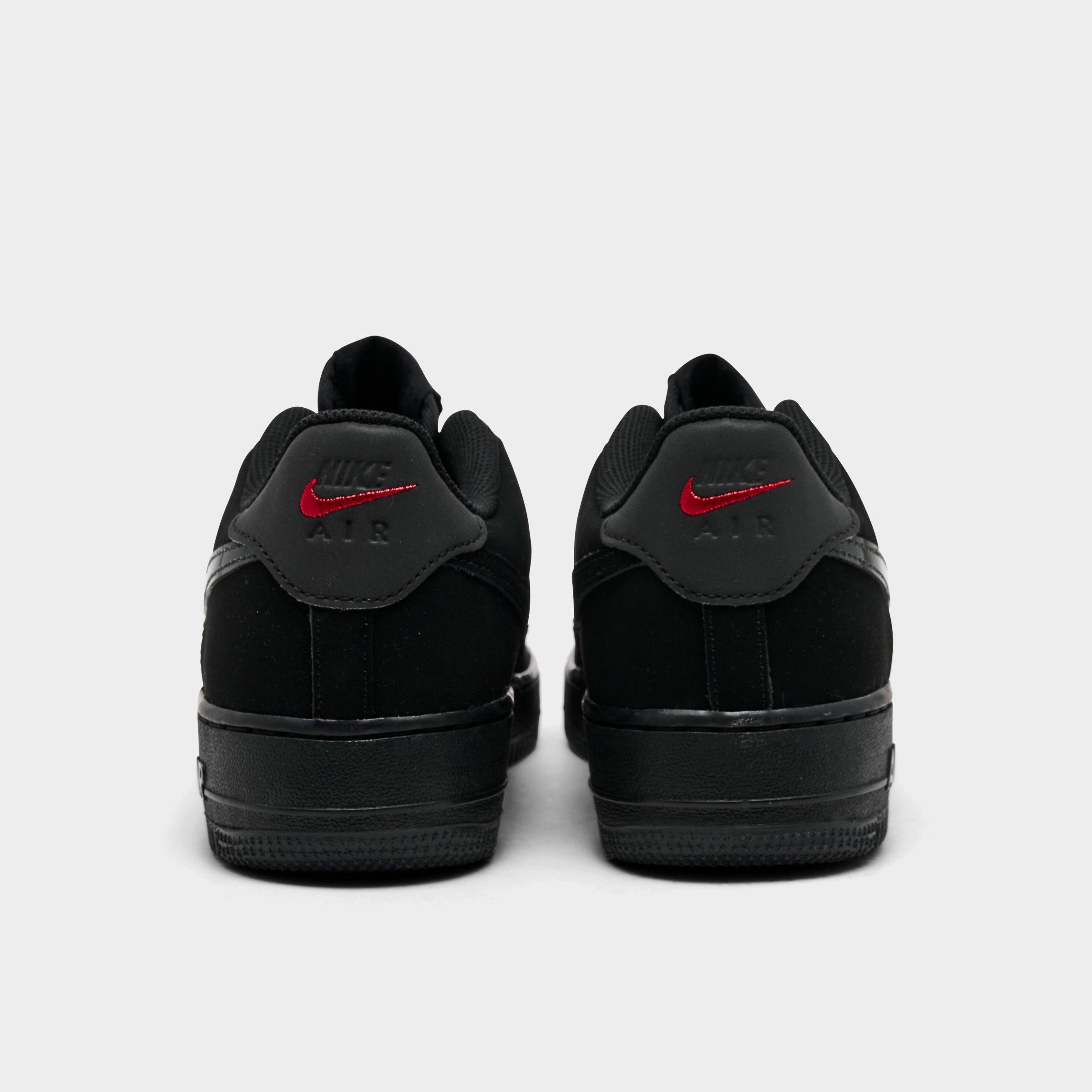 Big Kids' Nithtke Air Force 1 Low Casual Shoes - Black/Dark Smoke - Back view