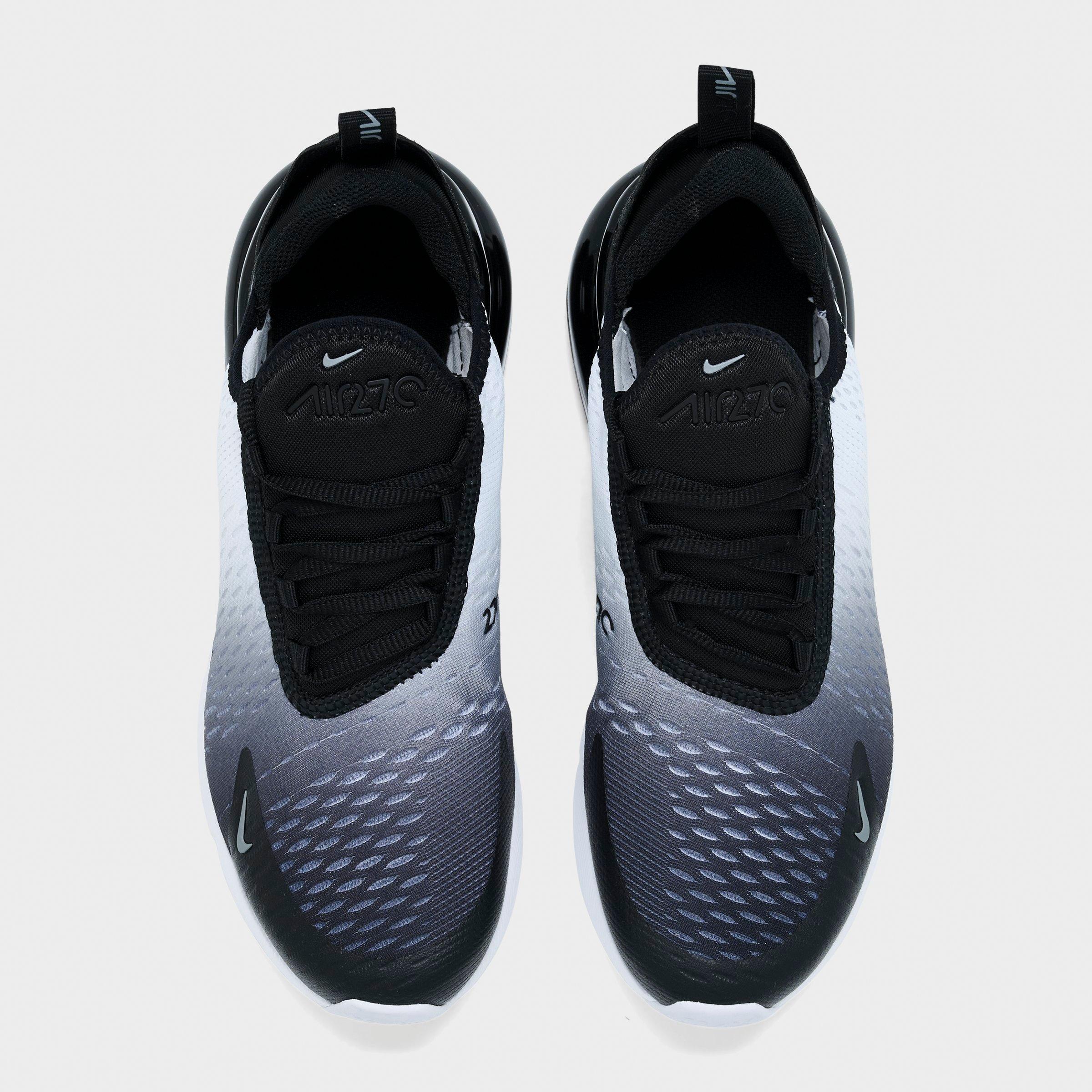 Big Kids' Nithtke Air Max 270 Casual Shoes - Black/White/Cool Grey/Black - Top view