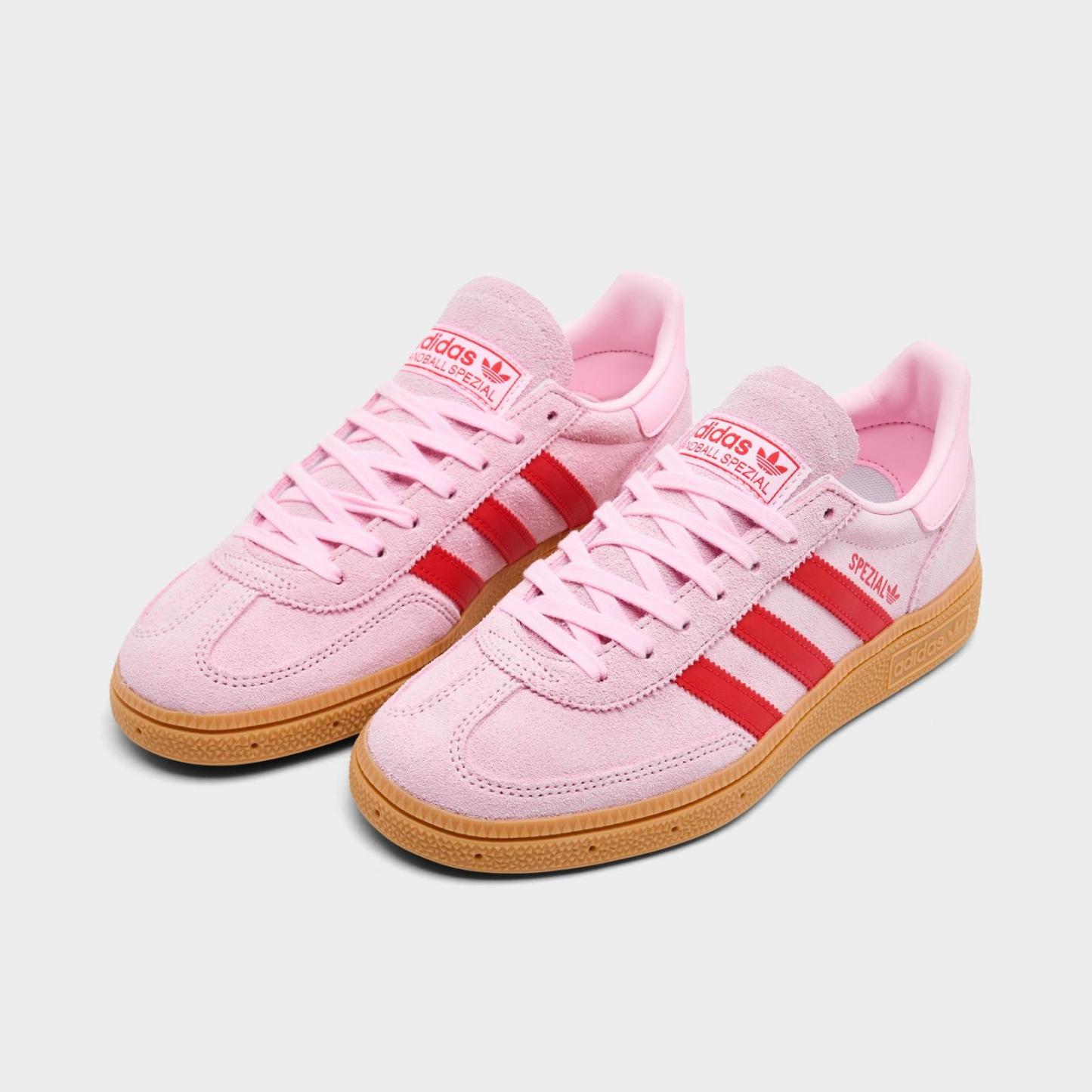 Big Kids' adidas Originals Handball Spezial Casual Shoes - Clear Pink/Pure Ruby - view 2