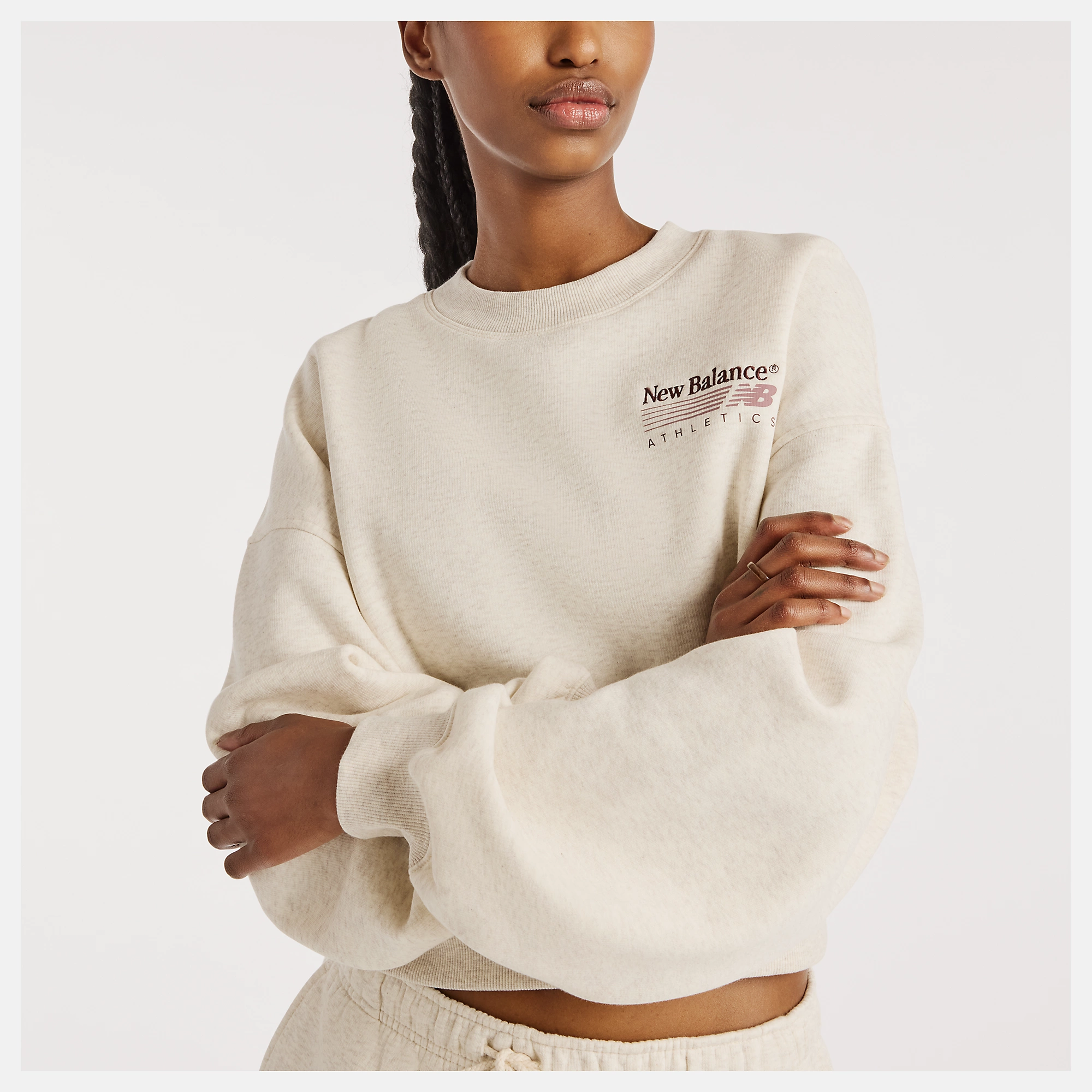 New Balance Trackside Fleece Crew, WT62T7JOLIT