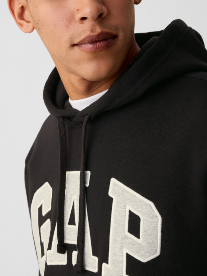 Adult VintageSoft Arch Logo Hoodie - True black