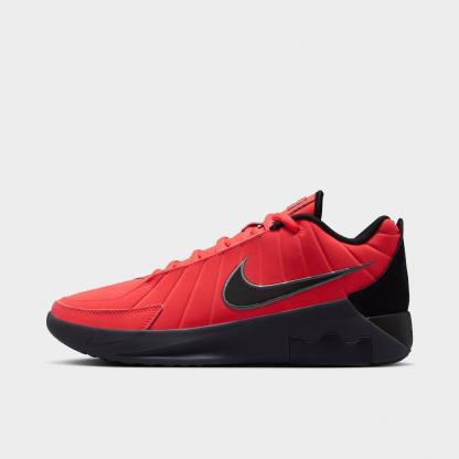 Men's Nithtke LeBron Witness 9 Basketball Shoes - Bright Crimson/Smoke Grey/Black - Left shoe facing left. Outside of the shoe.