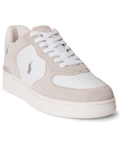 Polo Ralph Lauren Men's Masters Court Round Toe Sneakers - Beige/White