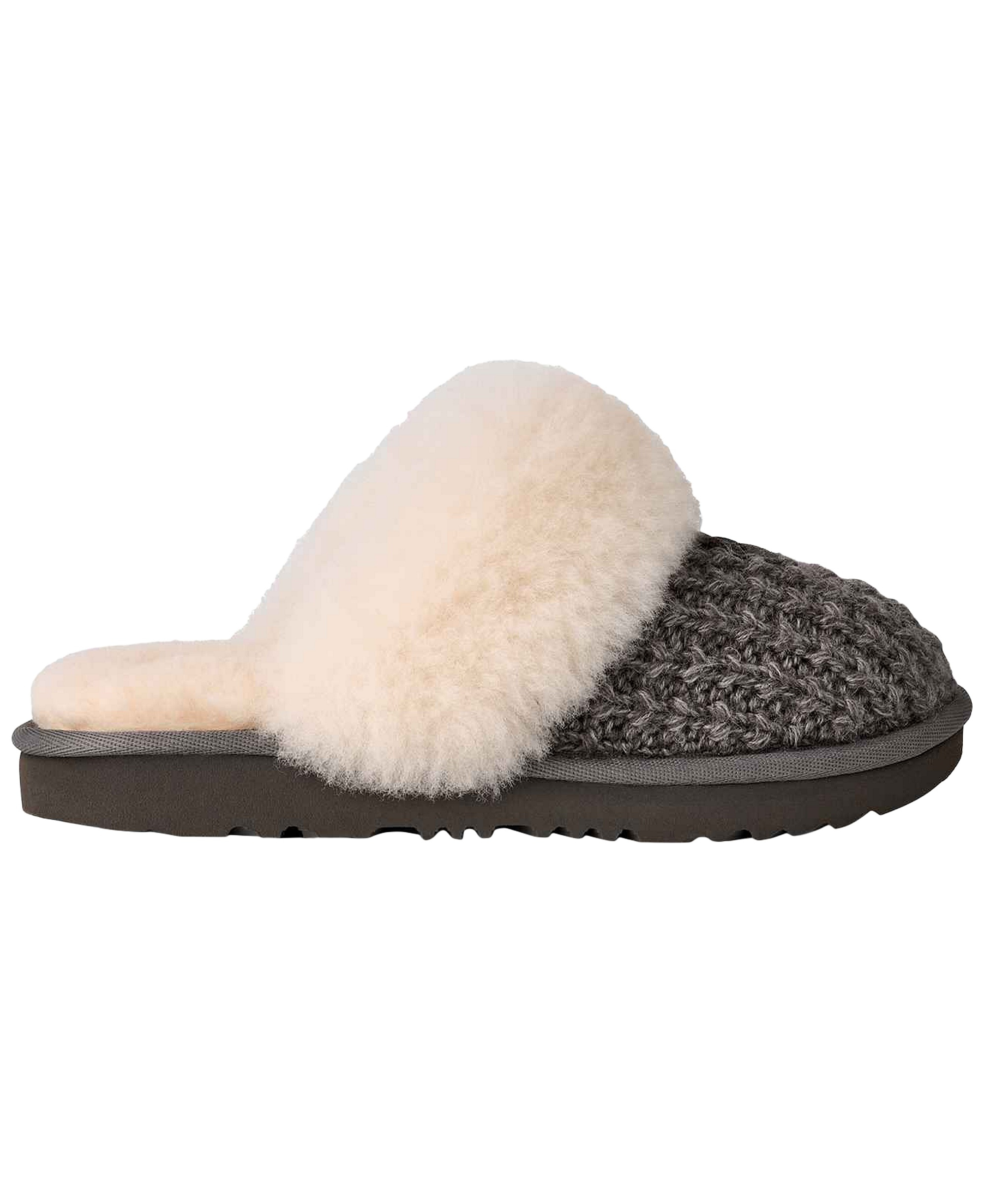 UGG® Kids Cozy II Knit Slip-On Slippers - Charcoal