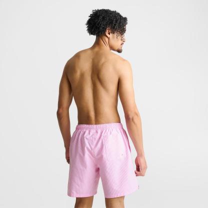 Men's Nike Swim Breaker Seersucker Ripple Brief-Lined 7" Volley Shorts - Pink Glow