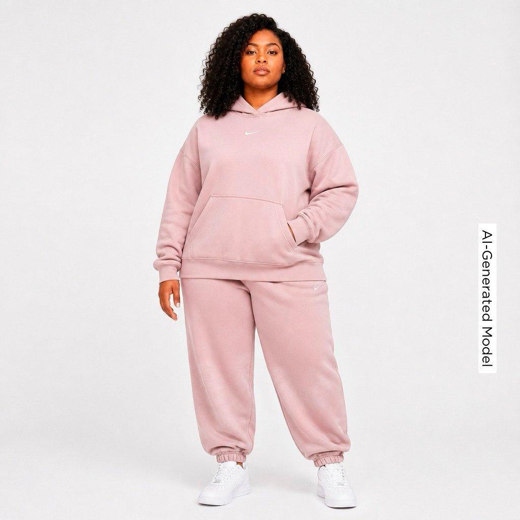 Women's Nithtke Studio Fleece Medium-Weight Camo High-Rise Oversized Cuffed Pants - Cream II/Sail