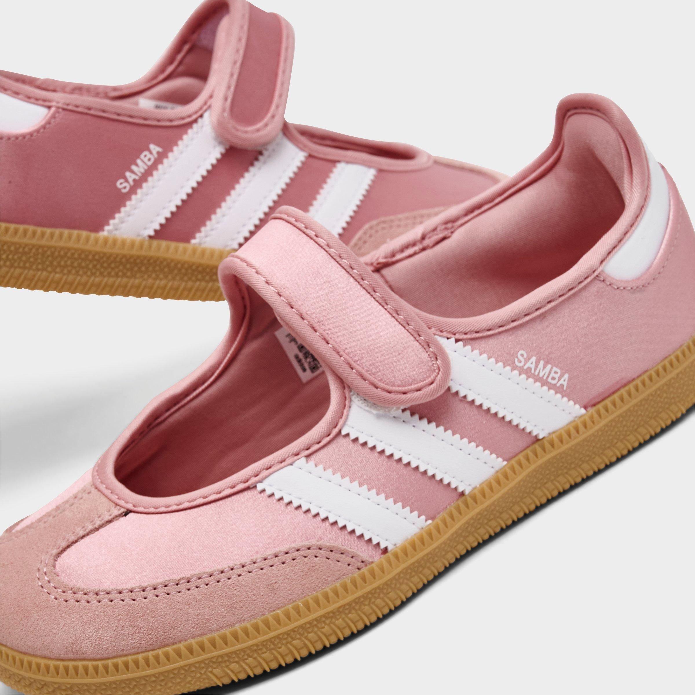 Girls' Little Kids' adidas Originals Samba Jane Casual Shoes - Wonder Mauve/Footwear White - Detail shot