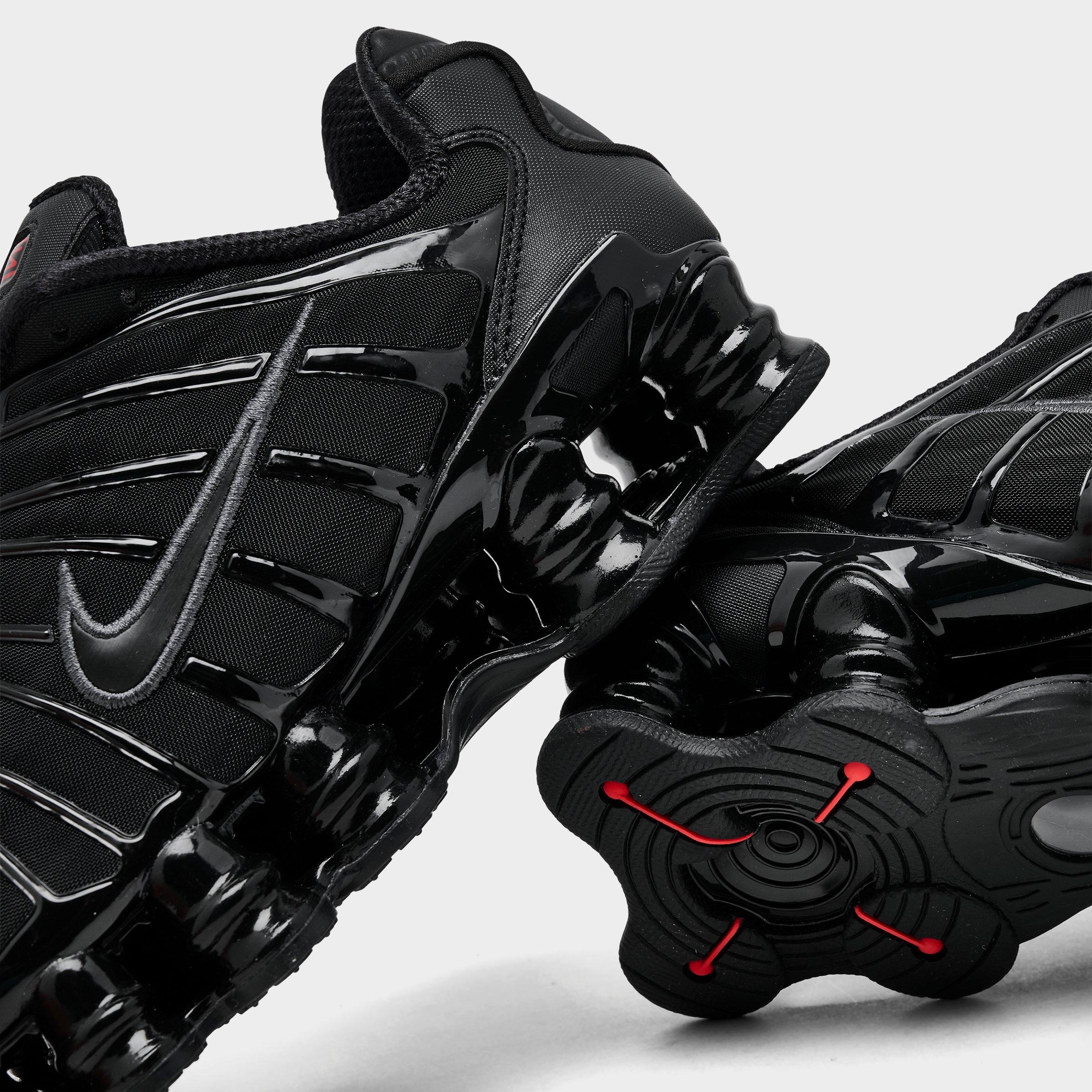 Big Kids' Nithtke Shox TL Casual Shoes - Black/Metallic Hematite/Max Orange/Black - Detail shot