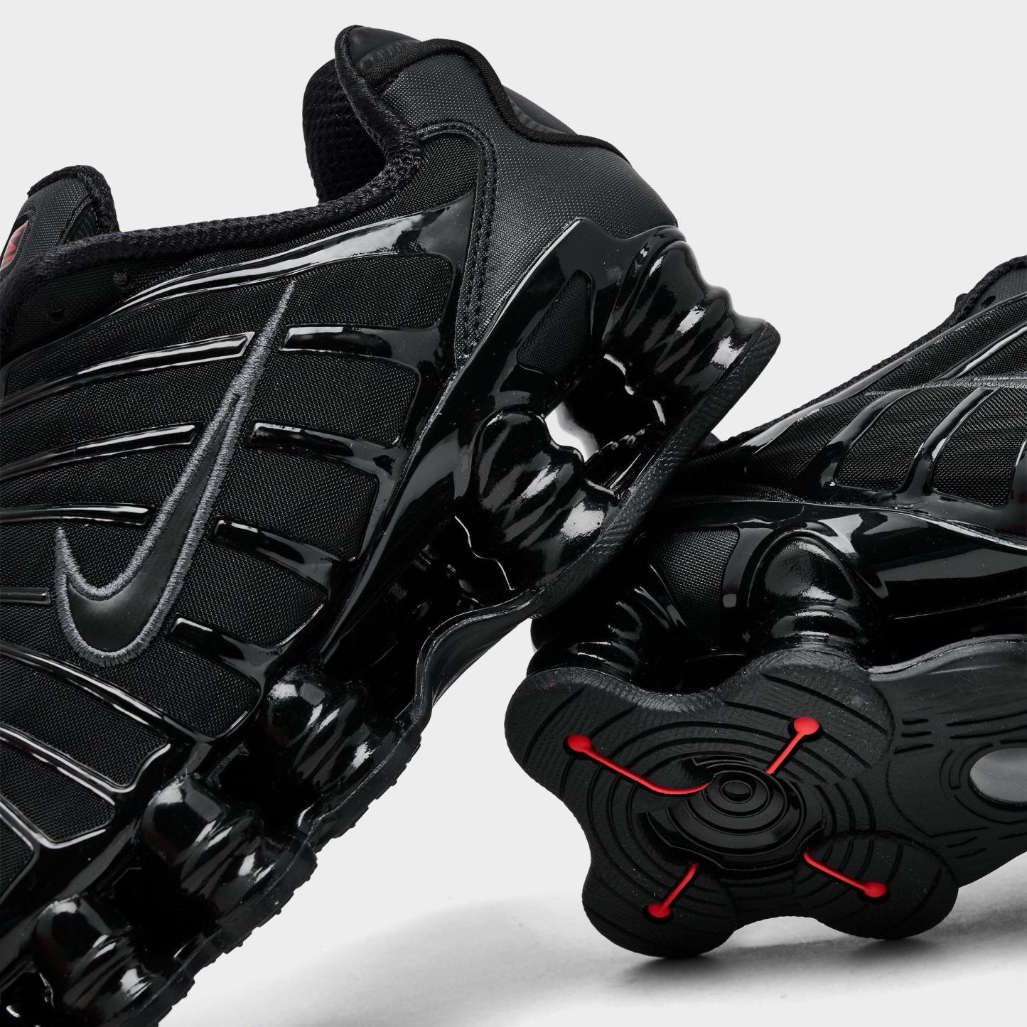 Big Kids' Nithtke Shox TL Casual Shoes - Black/Metallic Hematite/Max Orange/Black - Detail shot