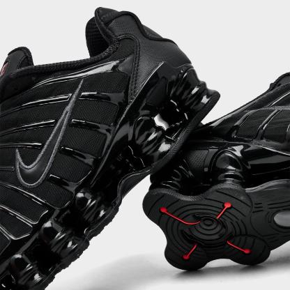 Big Kids' Nithtke Shox TL Casual Shoes - Black/Metallic Hematite/Max Orange/Black - Detail shot