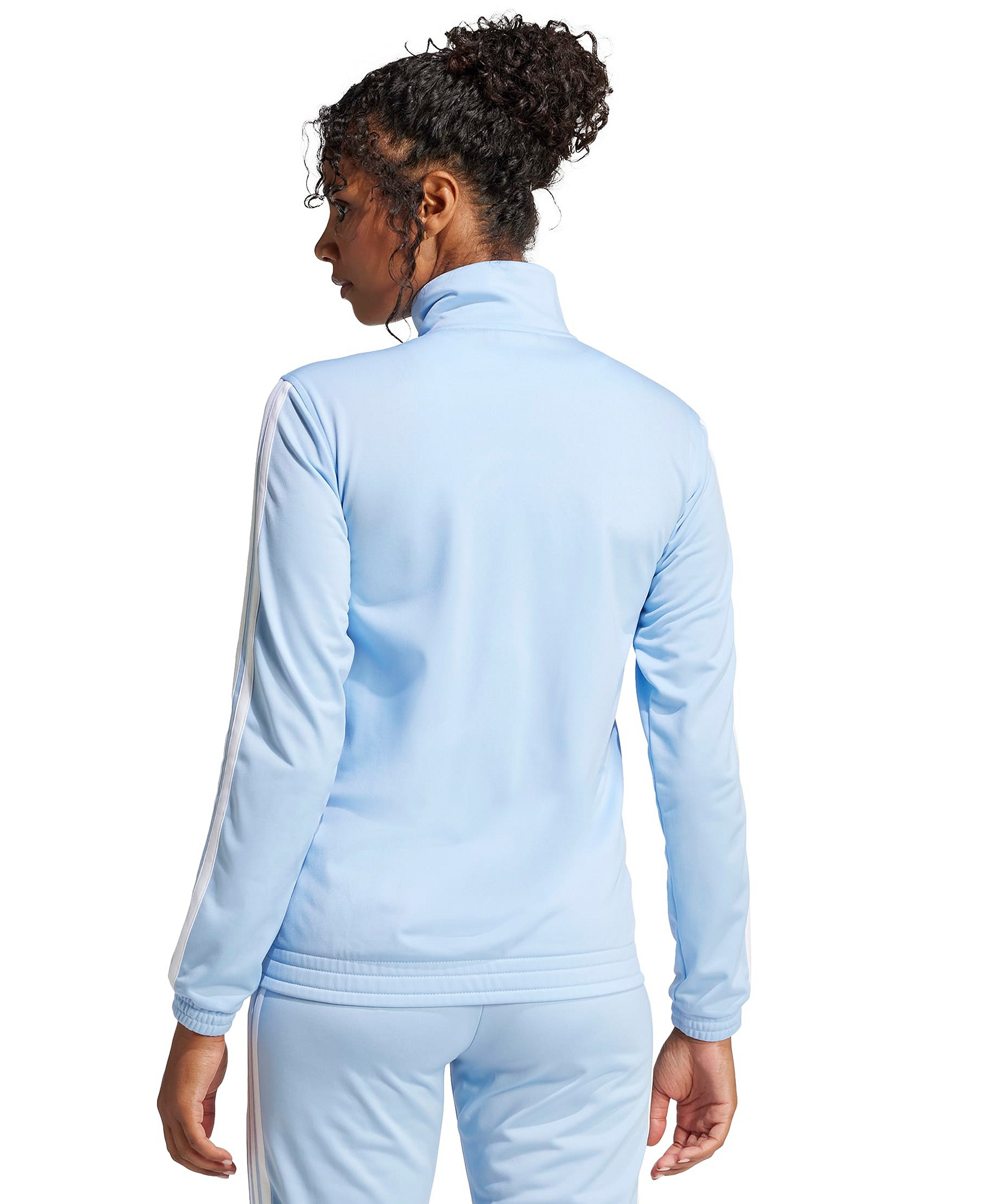 adidas Women's Tricot 3-Stripes Track Jacket - Glow Blue/white