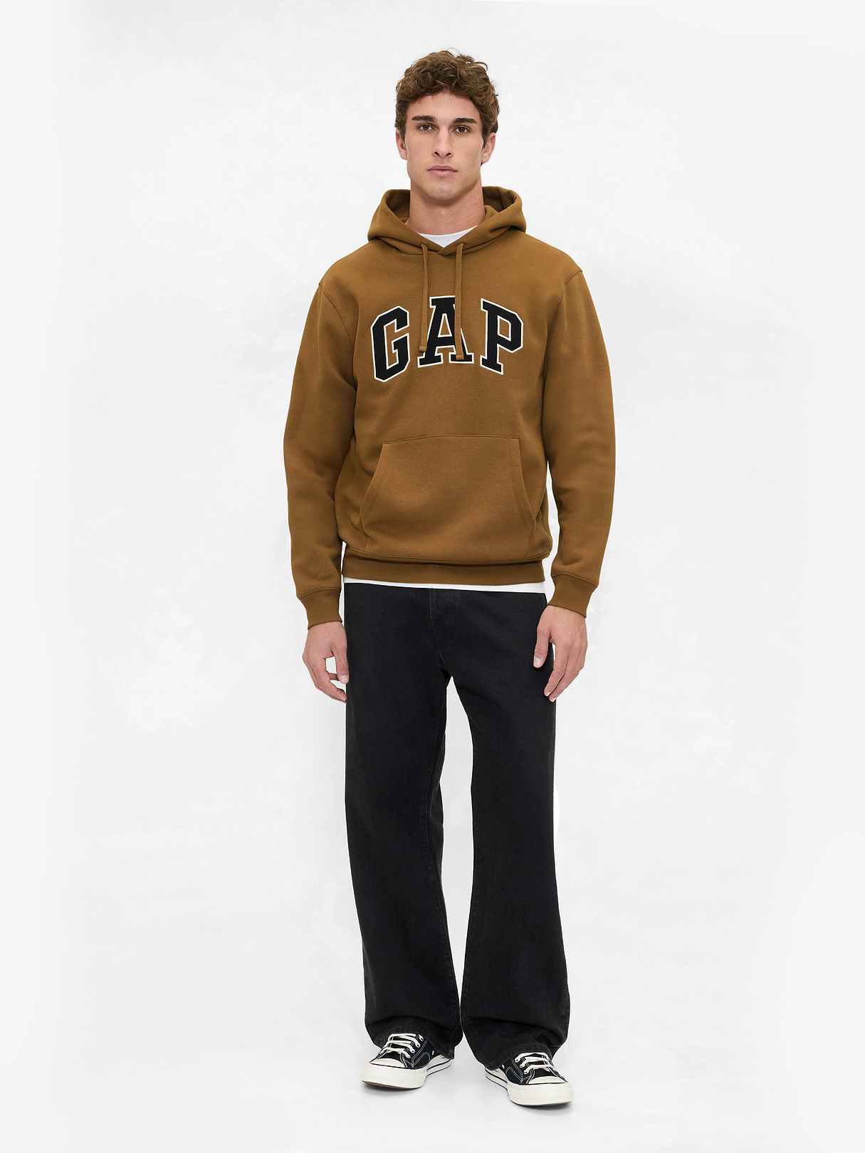 Adult VintageSoft Arch Logo Hoodie - PALOMINO BROWN