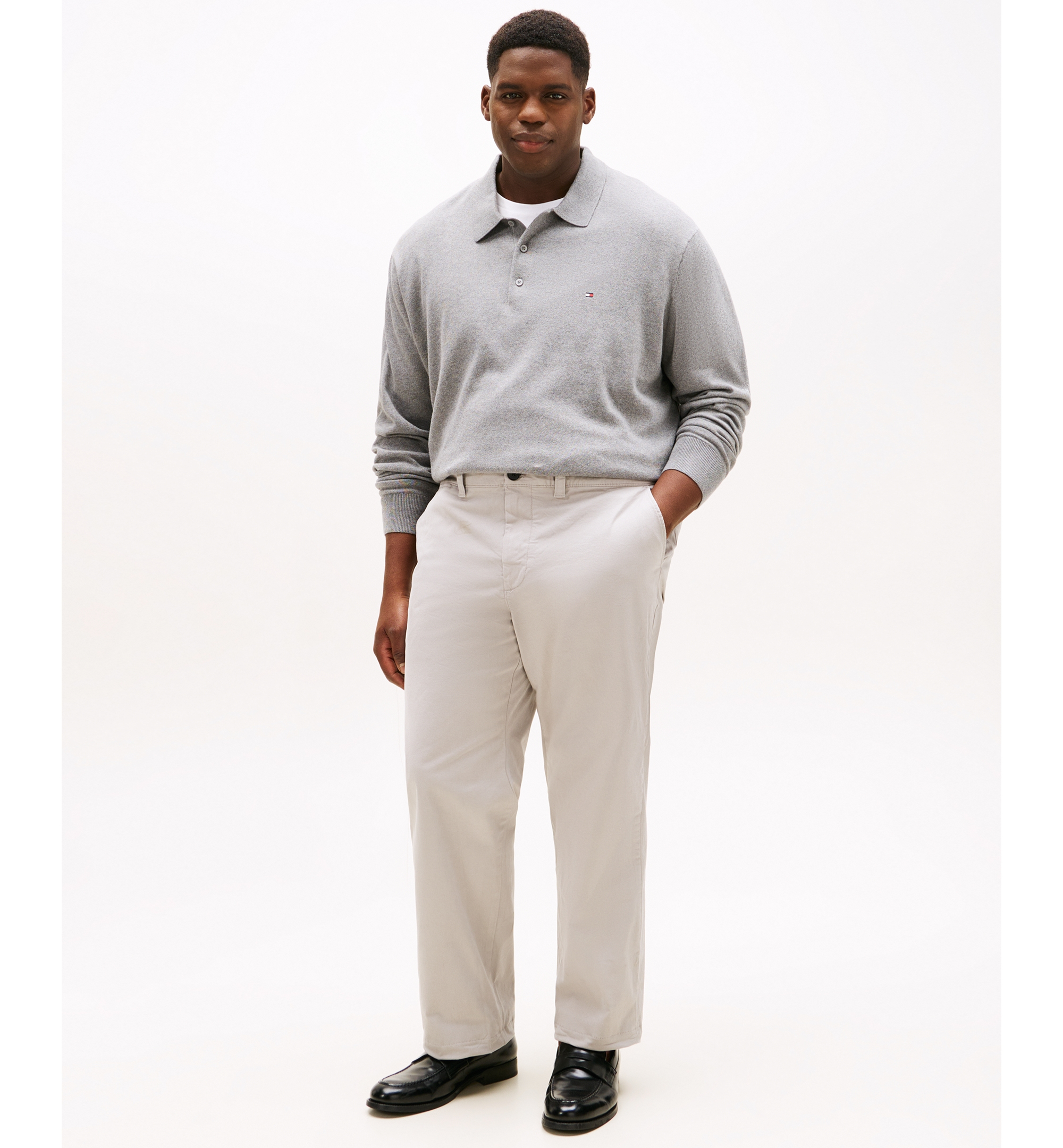 Tommy Hilfiger Men's Big & Tall TH Flex Stretch Custom-Fit Chino Pants - Drizzle