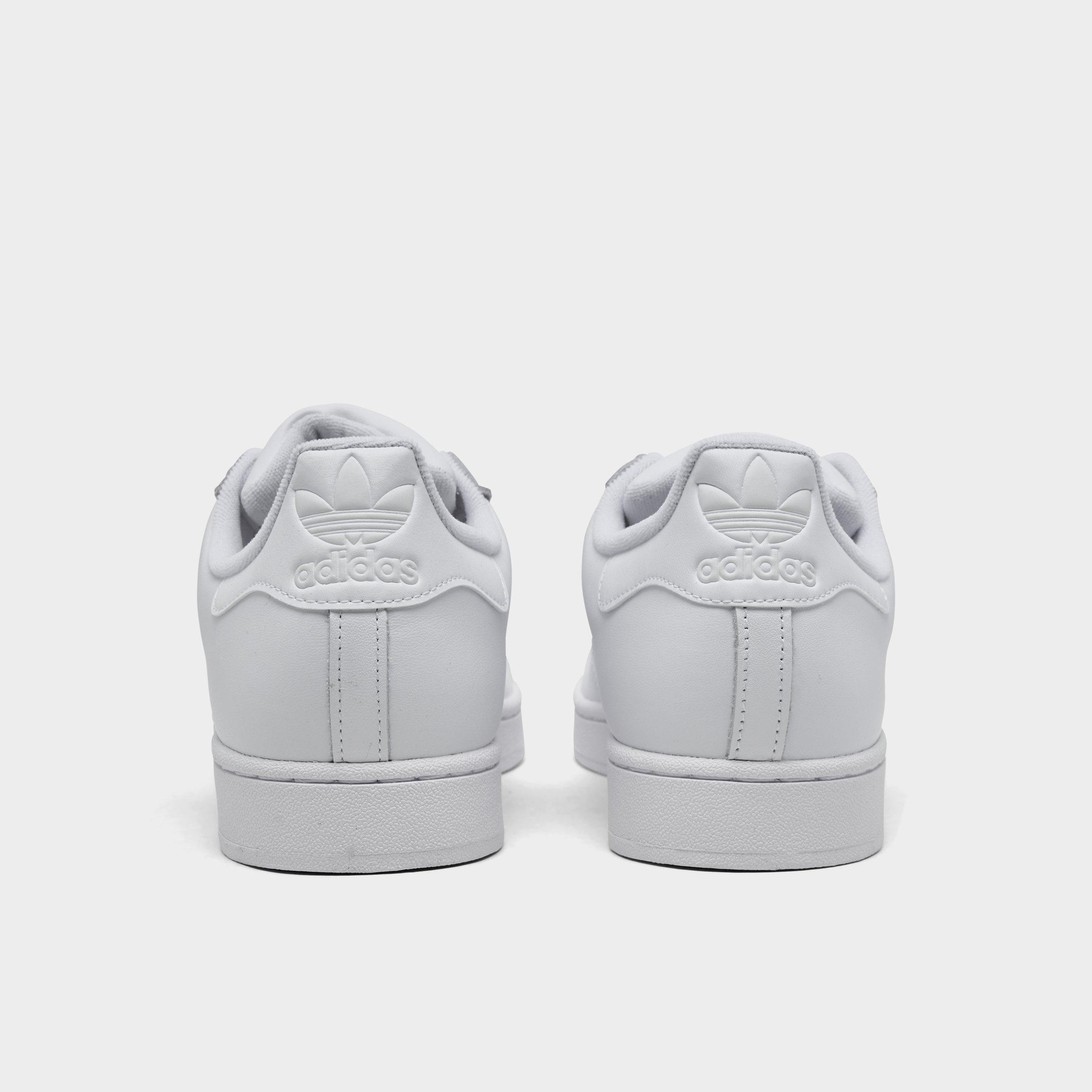 Men's adidas Originals Superstar II Casual Shoes - Part 2 - White/White/White - Back view