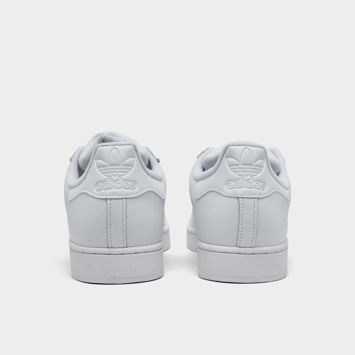 Men's adidas Originals Superstar II Casual Shoes - Part 2 - White/White/White - Back view