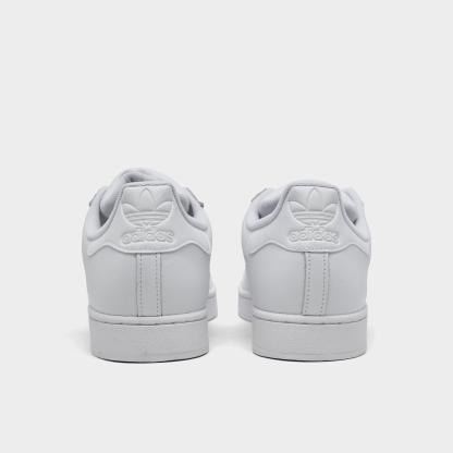 Men's adidas Originals Superstar II Casual Shoes - Part 2 - White/White/White - Back view