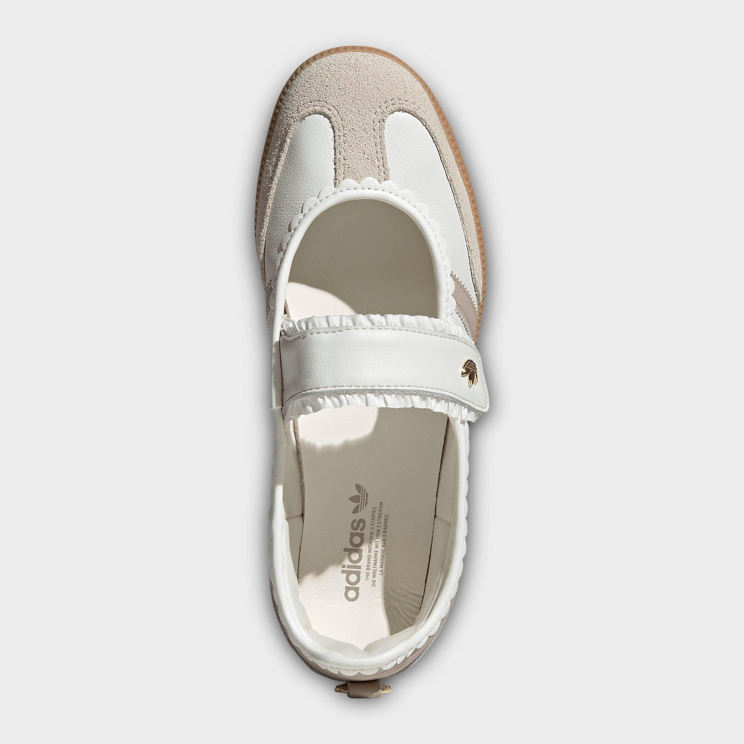 Women's adidas Originals Samba Jane Casual Shoes - Part 1 - Cloud White/Pink/Gum - Top view