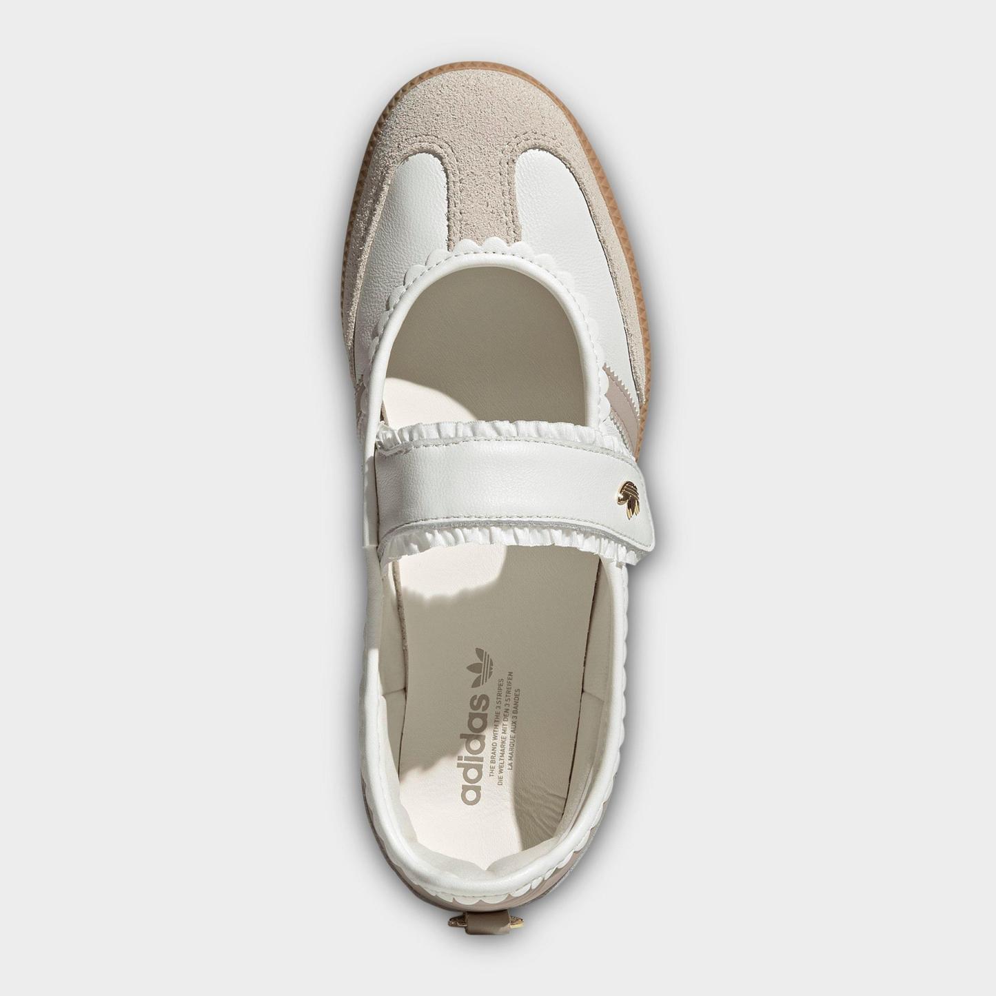 Women's adidas Originals Samba Jane Casual Shoes - Part 1 - Cloud White/Pink/Gum - Top view