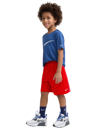 Nike Boys' 4-7 Dri-FIT Logo Mesh Pull-On Shorts - University Red