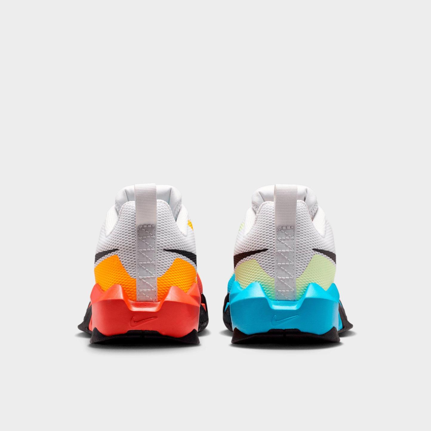 Big Kids' Nithtke S.T. Dynamite Basketball Shoes - Off White/Picante Red/Current Blue/Black - Back view