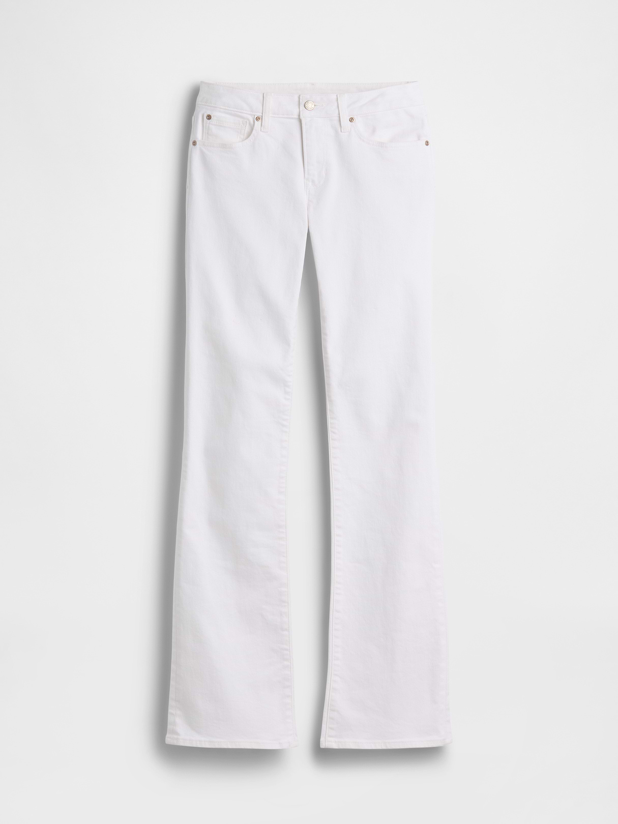 Low Rise Long & Lean Split-Hem Jeans - Fresh white