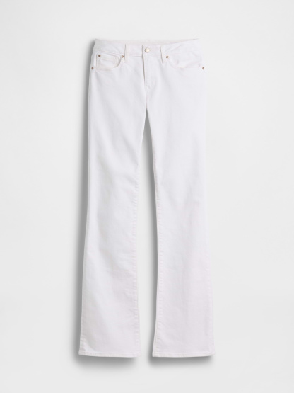 Low Rise Long & Lean Split-Hem Jeans - Fresh white