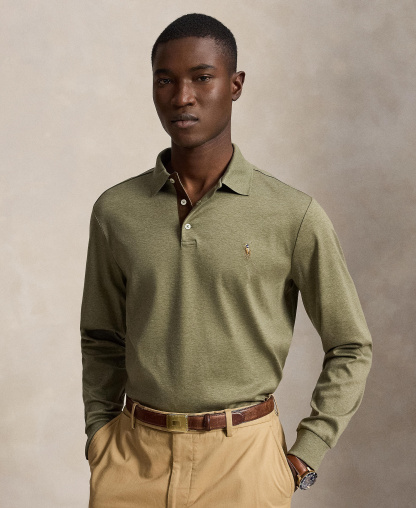 Polo Ralph Lauren Men's Classic-Fit Polo Shirt - Light Green Heather