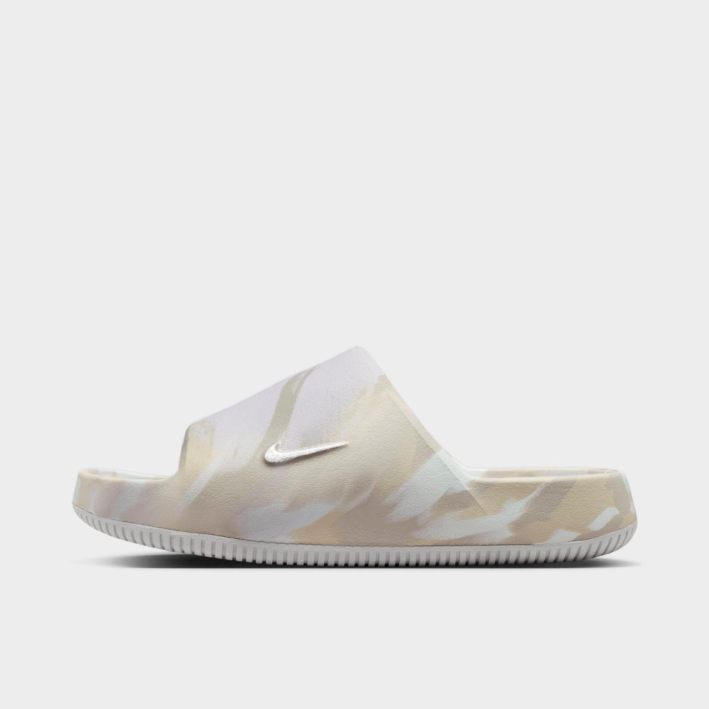 Women's Nithtke Calm 2.0 Slide Sandals - Off White/Barely Green/Spruce Aura/Off White - Left shoe facing left. Outside of the shoe.