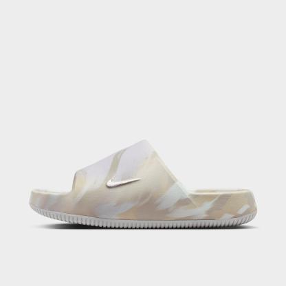 Women's Nithtke Calm 2.0 Slide Sandals - Off White/Barely Green/Spruce Aura/Off White - Left shoe facing left. Outside of the shoe.