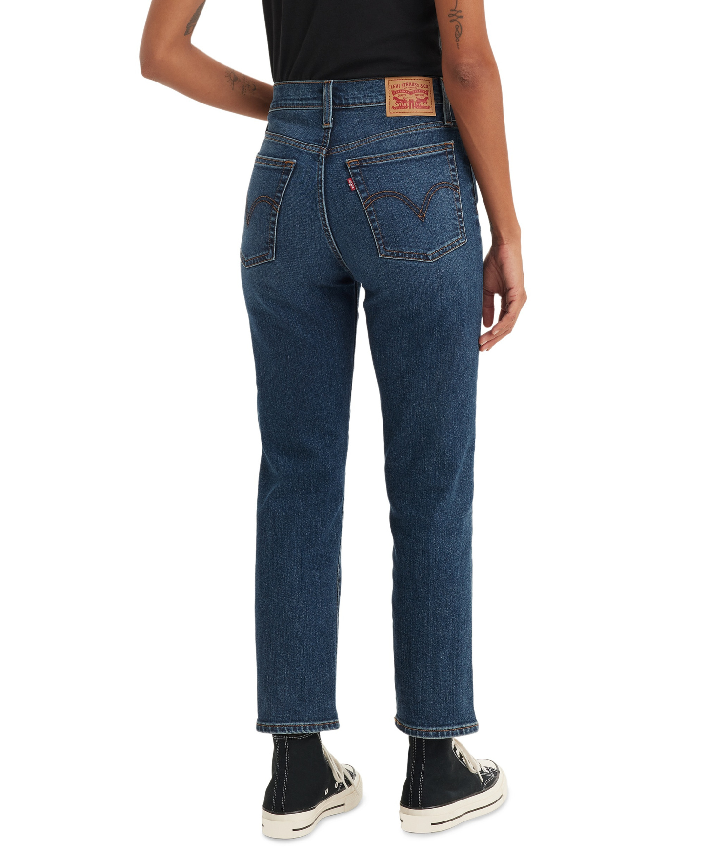 Levi's Women's Wedgie Straight-Leg High-Rise Cropped Jeans - Indigo Here We Go