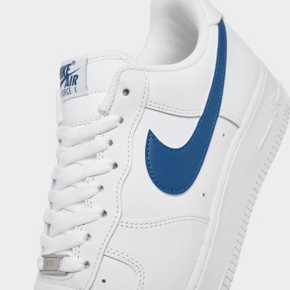 Men's Nike Air Force 1 '07 Low Casual Shoes - White/White/Court Blue