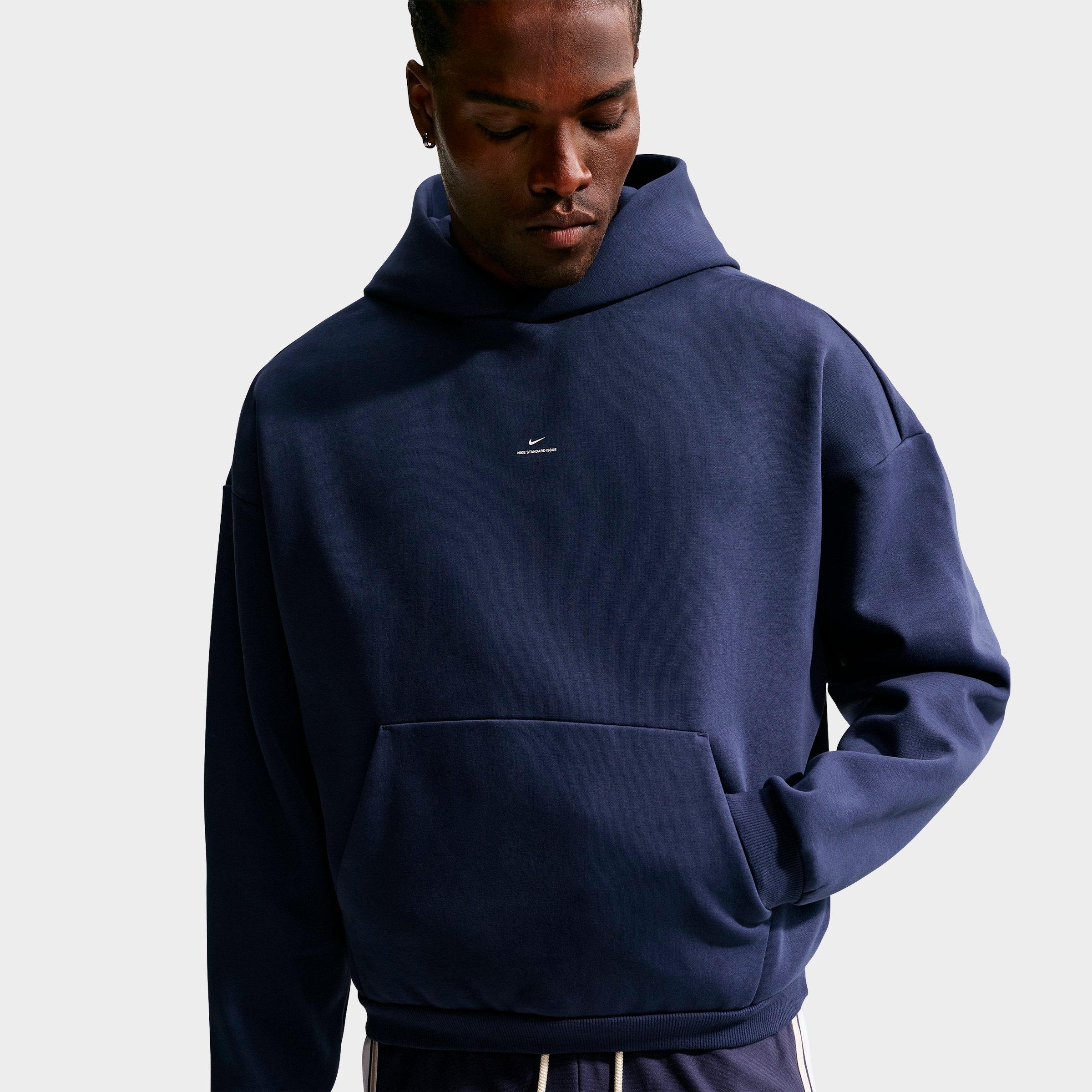 Men's Nithtke Standard Issue Therma-FIT Brushed Basketball Pullover Hoodie - Midnight Navy/Pale Ivory