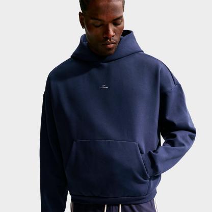 Men's Nithtke Standard Issue Therma-FIT Brushed Basketball Pullover Hoodie - Midnight Navy/Pale Ivory