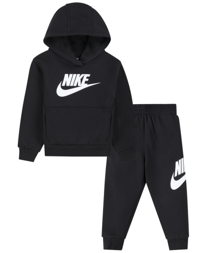 Nike Toddler Boys' and Girls' 2T-4T Club Fleece Long-Sleeve Hoodie and Pants, 2-Piece Set - Black
