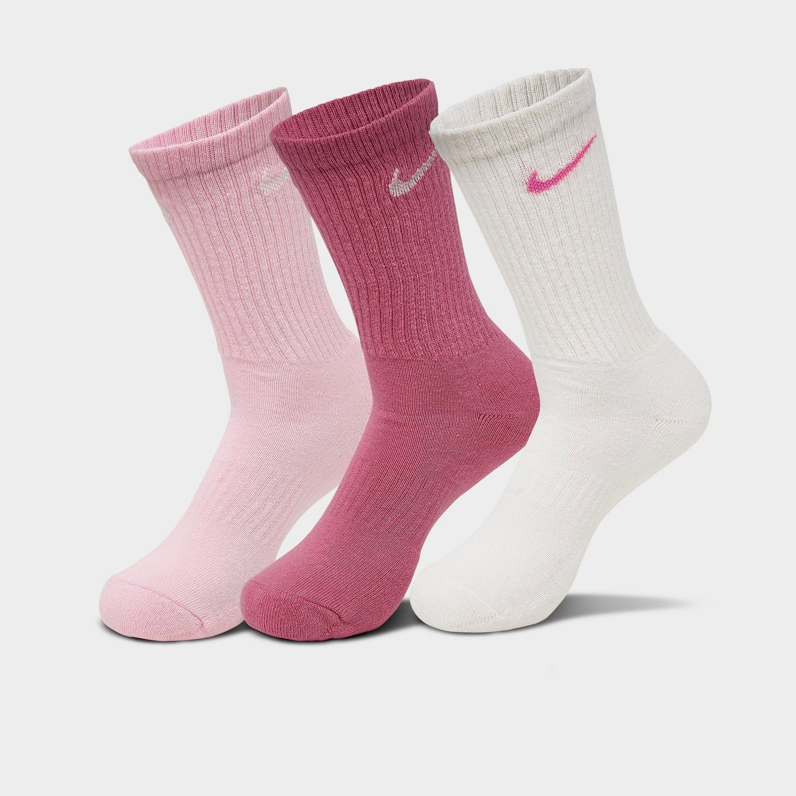 Nike Everyday Cushioned Training Crew Socks (3-Pack) - Playful Pink/Foam