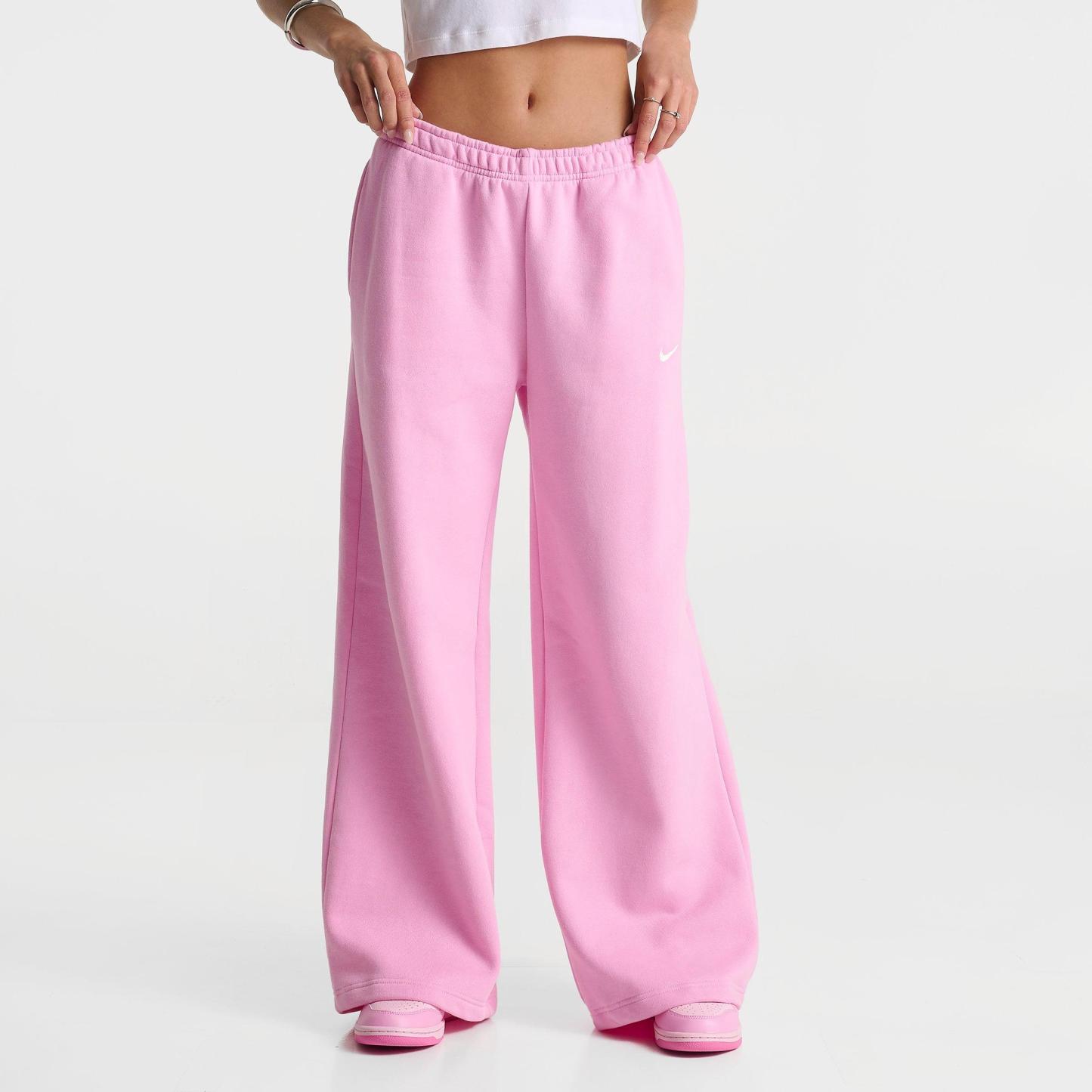 Women's Nithtke Studio Fleece Medium-Weight Wide-Leg Pants - Pink Rise/Sail
