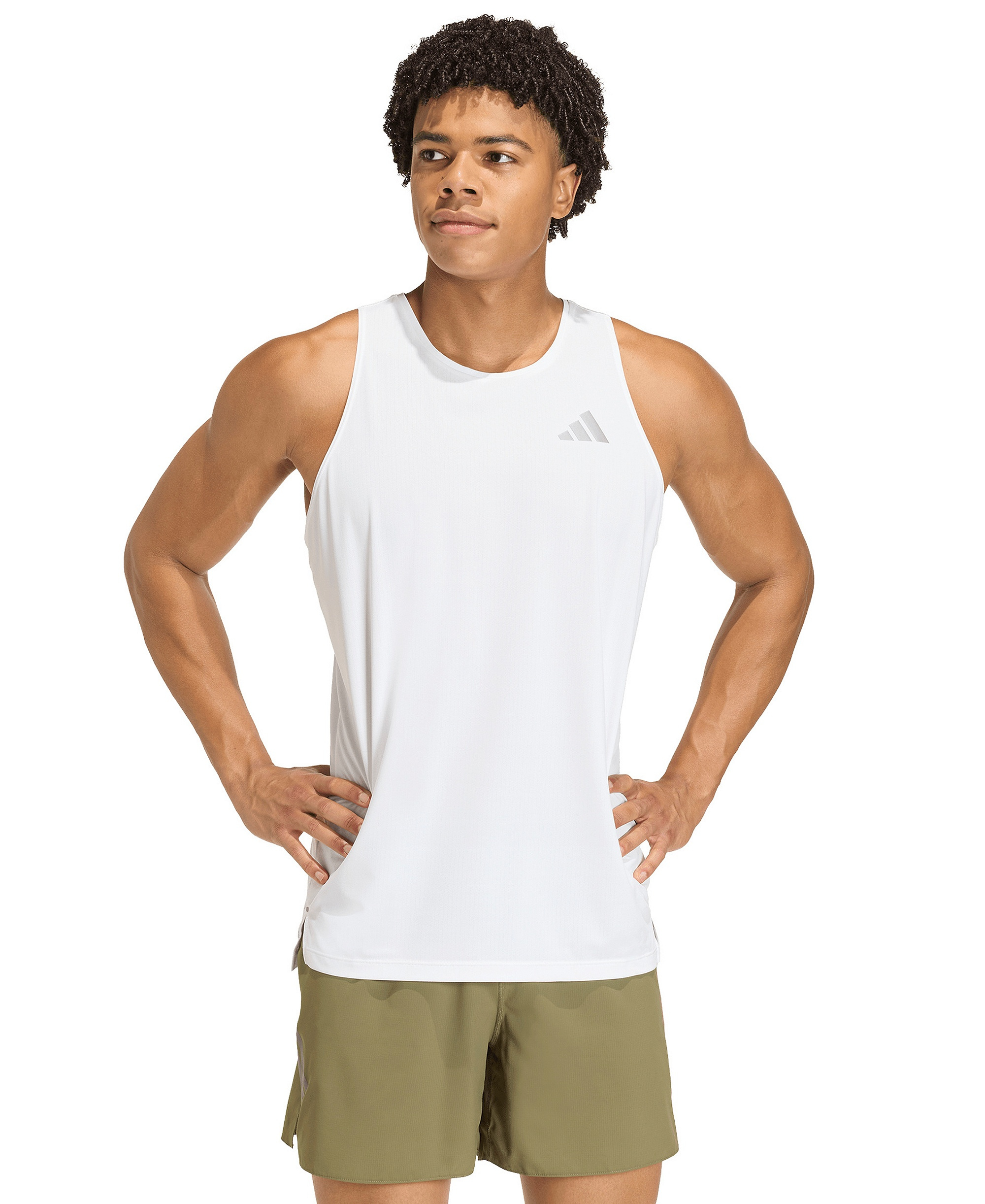 adidas Men's Running Climacool Iconic Tank Top - White