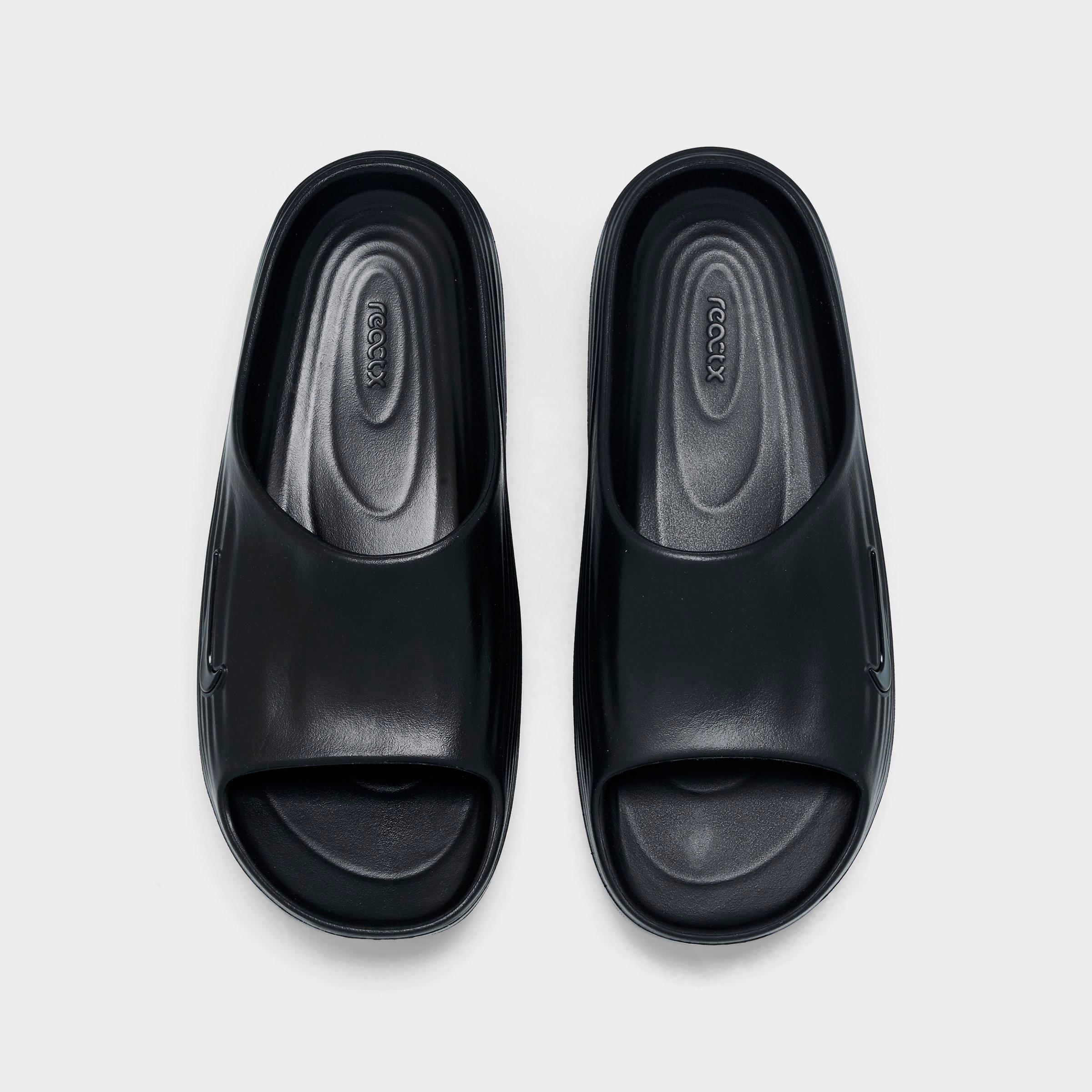 Men's Nithtke ReactX Rejuven8 Slide Sandals - Black/Black/Black - Top view