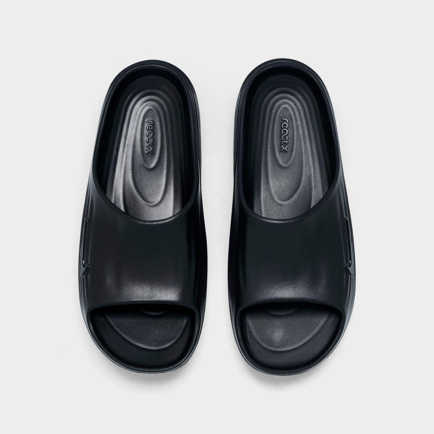 Men's Nithtke ReactX Rejuven8 Slide Sandals - Black/Black/Black - Top view
