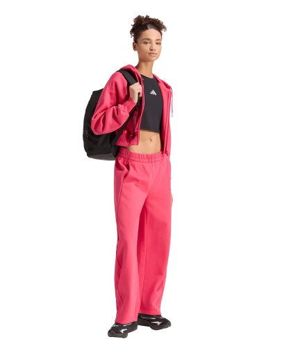 adidas Women's Essentials Contemporary Fleece Full-Zip Hooded Jacket - Power Pink