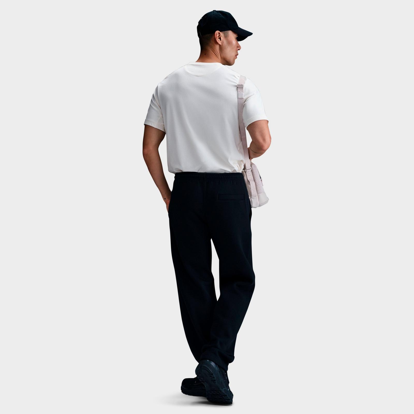 Men's Nike Club Fleece Premium Open-Hem Sweatpants - Black/Black/White