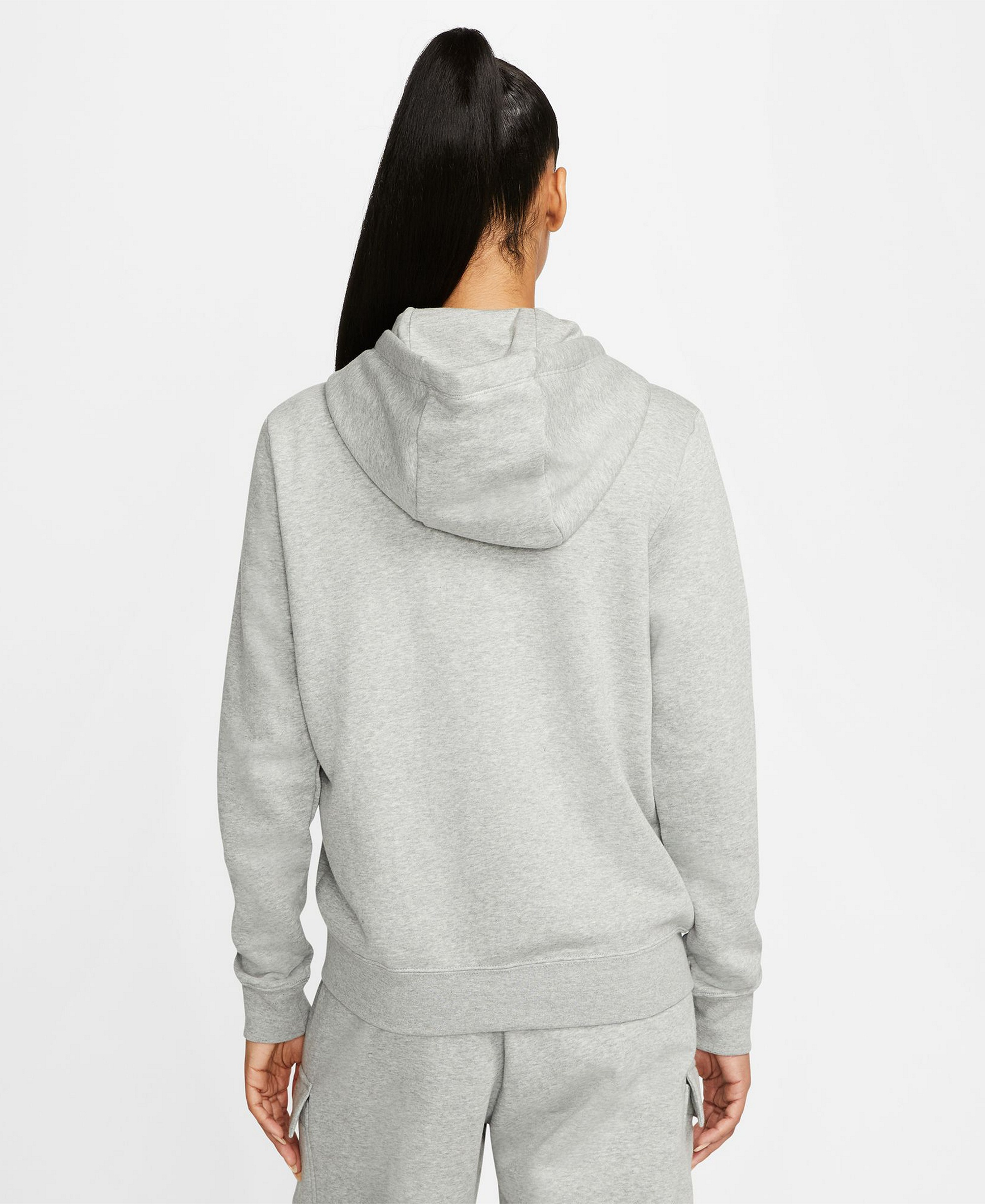 Nike Women's Sportswear Club Fleece Full-Zip Hoodie - Dark Grey Heather