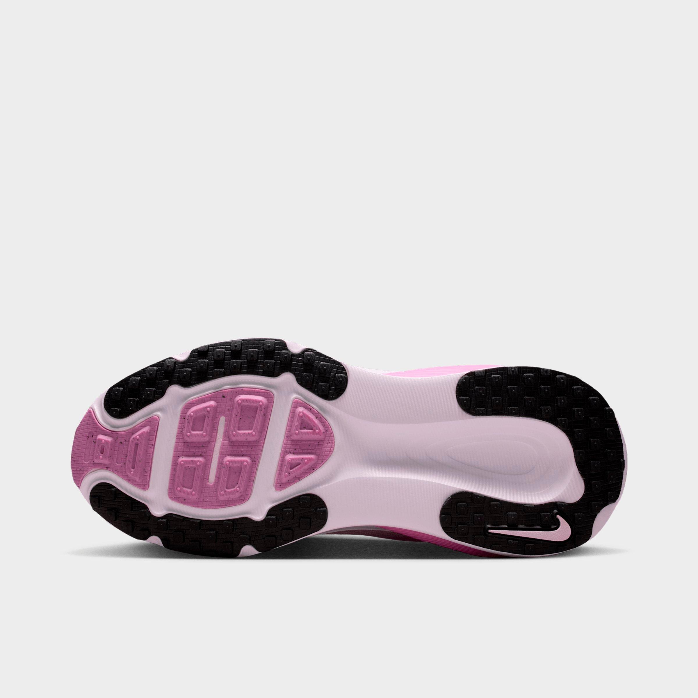 Big Kids' Nithtke Vomero 18 Running Shoes - Part 1 - Bleached Lilac/Black/Light Magenta/Pink Rise/White - Bottom view