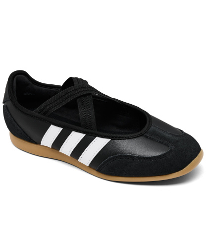 adidas Women's Barreda Mary Jane Lifestyle Sneakers from Finish Line - Core Black, White
