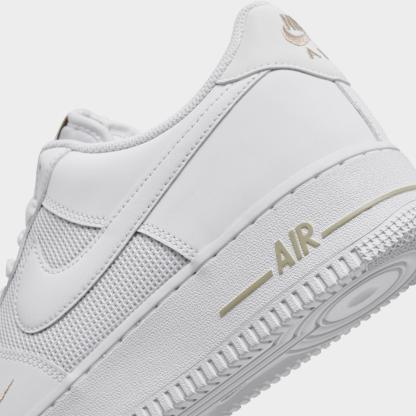 Men's Nike Air Force 1 '07 LV8 Casual Shoes - White/Metallic Silver/Desert Khaki