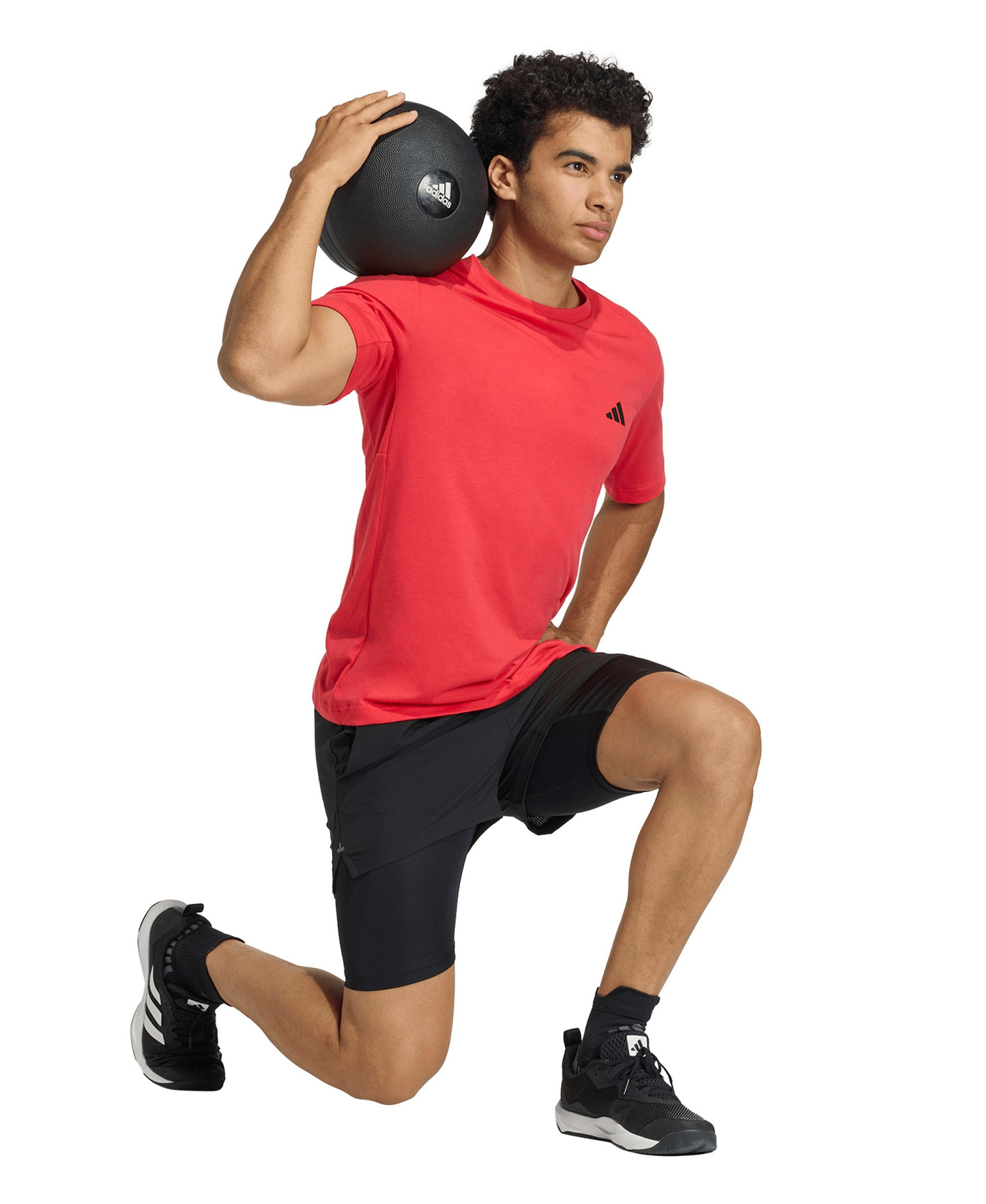 adidas Men's Workout Essentials Crewneck T-Shirt - Ruby Red
