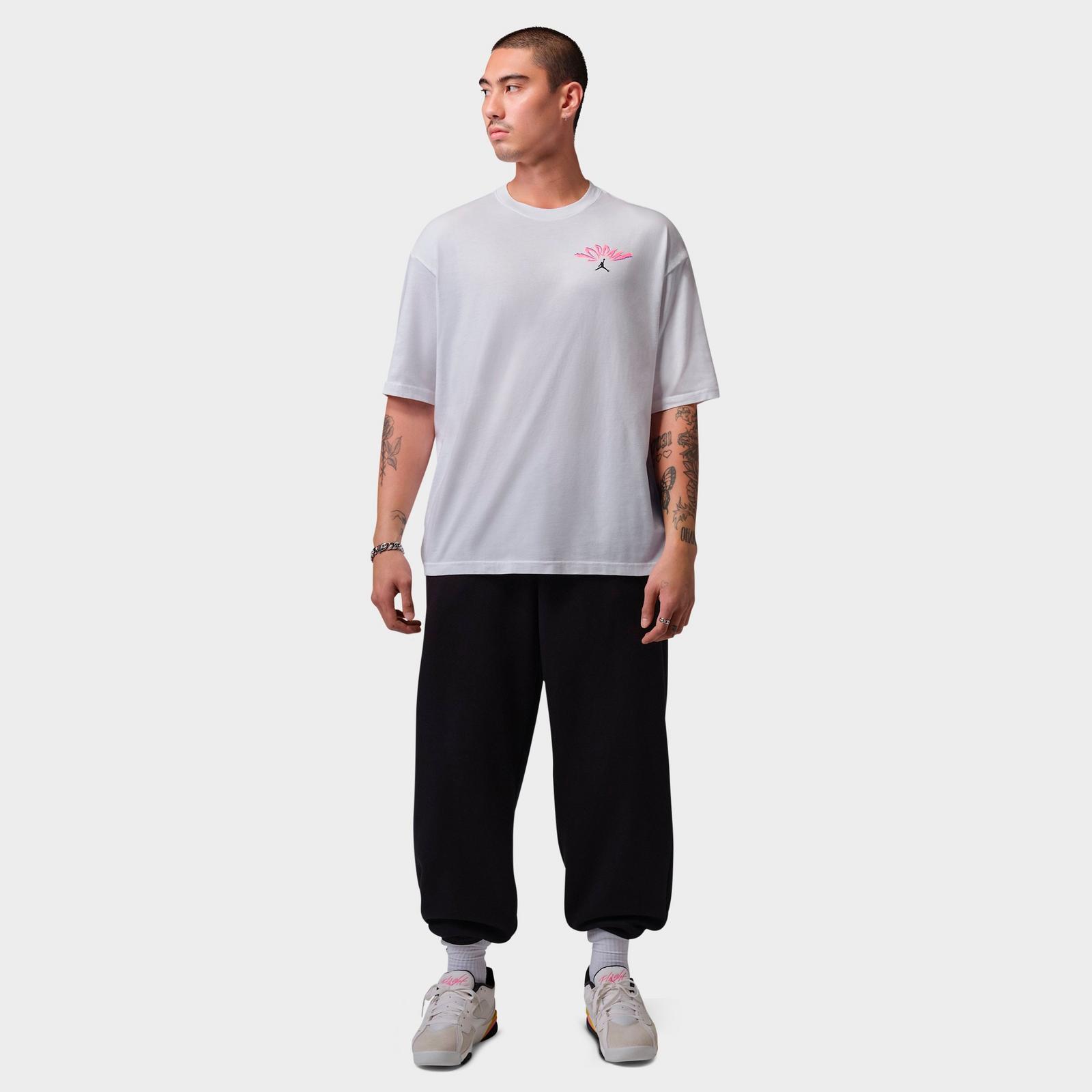 Men's Jordan Flight Retro Illustration Graphic T-Shirt - White/Black - view 2