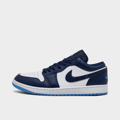 Men's Air Jordan Retro 1 Low Casual Shoes - Midnight Navy/University Blue - view 1